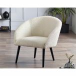 Julian Bowen Amari Boucle Accent Chair in Ivory