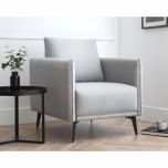 Julian Bowen Rohe Armchair in Platinum