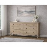 Julian Bowen Camille 6 Drawer Wide Chest in Limed Oak