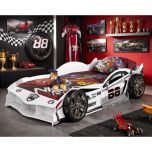 Panther Racer Bed in White