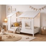 Devon Kids House Bed in White