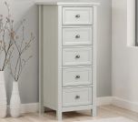 Julian Bowen Maine 5 Drawer Tall Chest - Dove Grey
