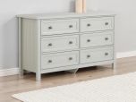 Julian Bowen Maine 6 Drawer Wide Chest in Dove Grey