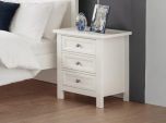 Julian Bowen Maine 3 Drawer Bedside - Surf White