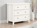 Julian Bowen Maine 3 Drawer Wide Chest - Surf White