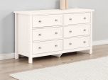 Julian Bowen Maine 6 Drawer Wide Chest - Surf White