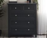 Julian Bowen Maine 3 + 2  Drawer Chest - Anthracite
