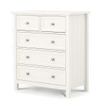 Maine 3 + 2  Drawer  Chest - Surf White