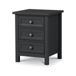 Maine 3 Drawer Bedside - Anthracite