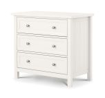 Maine 3 Drawer Wide Chest - Surf White