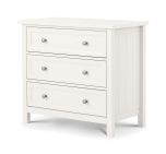 Maine 3 Drawer Wide Chest - Surf White