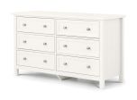 Maine 6 Drawer Wide Chest - Surf White