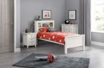 Julian Bowen Maine Bookcase Bed 90cm - Surf White