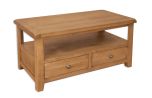 Boston Rustic Living 2 Drawer Rustic Coffee Table