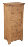 Boston Rustic Bedroom 5 Drawer Rustic Tallboy