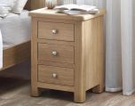 Julian Bowen Memphis 3 Drawer Bedside in Limed Oak