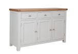 Boston French Grey Living 3 Door/Drawer Contemporary Grey Sideboard