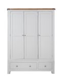 Boston French Grey Bedroom 3 Door Contemporary Grey Wardrobe