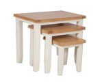 Boston Ivory Living Set of 3 Ivory Nest of Tables