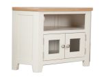 Boston Ivory Living Corner 2 Door Glazed Ivory TV Unit