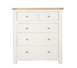 Boston Ivory Bedroom 5 Drawer Ivory Chest
