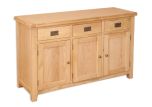 Boston Natural Oak Living 3 Door/Drawer Oak Sideboard