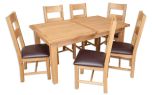 Boston Natural Oak Living Large Extendable Oak Dining Table