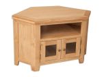 Boston Natural Oak Living 2 Door Corner Glazed Oak TV Unit