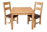 Boston Natural Oak Living Small Square Oak Dining Table