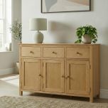 Keswick Oak Sideboard with 3 Doors & 3 Drawers