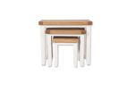 Boston White Living Set of 3 White Nest of Tables