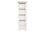 Boston White Living Slim White Bookcase