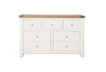 Boston White Bedroom 7 Drawer Wide White Chest