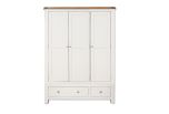 Boston White Bedroom 3 Door White Wardrobe