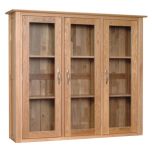 New Oak Large Sideboard Display Cabinet Top