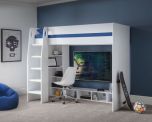 Galaxy Gaming High Sleeper Bed in White