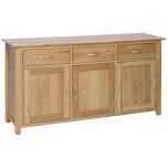 New Oak 3 Door 3 Drawer Sideboard