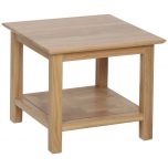 New Oak Small Coffee Table With Shelf