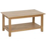 New Oak Large Coffee Table With Shelf