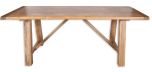 Patiala 200cm Trestle Table in Natural Wood 