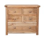 Rajasthan 4 Over 1 Drawer Chest in Natural Wood 