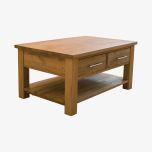 Opus 3 x 2 Coffee Table with Drawers in Solid Oak