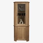 Opus Corner Display Unit in Solid Oak