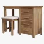 Opus Dressing Table & Stool in Solid Oak
