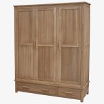 Opus Triple Wardrobe in Solid Oak