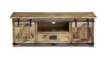 Jaipur Medium TV Unit in Distressed Natural Wood 