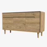 Scandic 3 Door Large Sideboard in Solid Oak