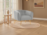 Karter Velvet Channel Tufted Accent Chair - Choose Your Colour