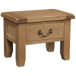Somerset Oak Lamp Table With Drawer