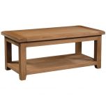 Somerset Oak Large Coffee Table With Shelf